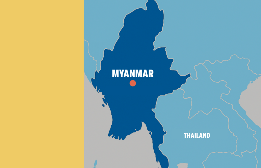 A map of Myanmar